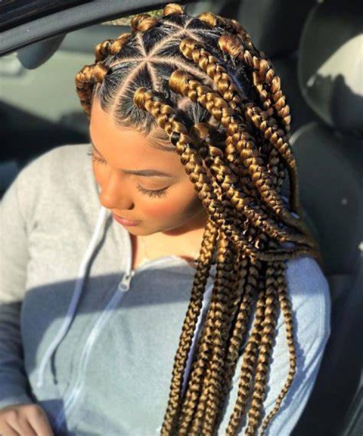 Jumbo sized Box Braids Brown Box Braids Protective Style Box