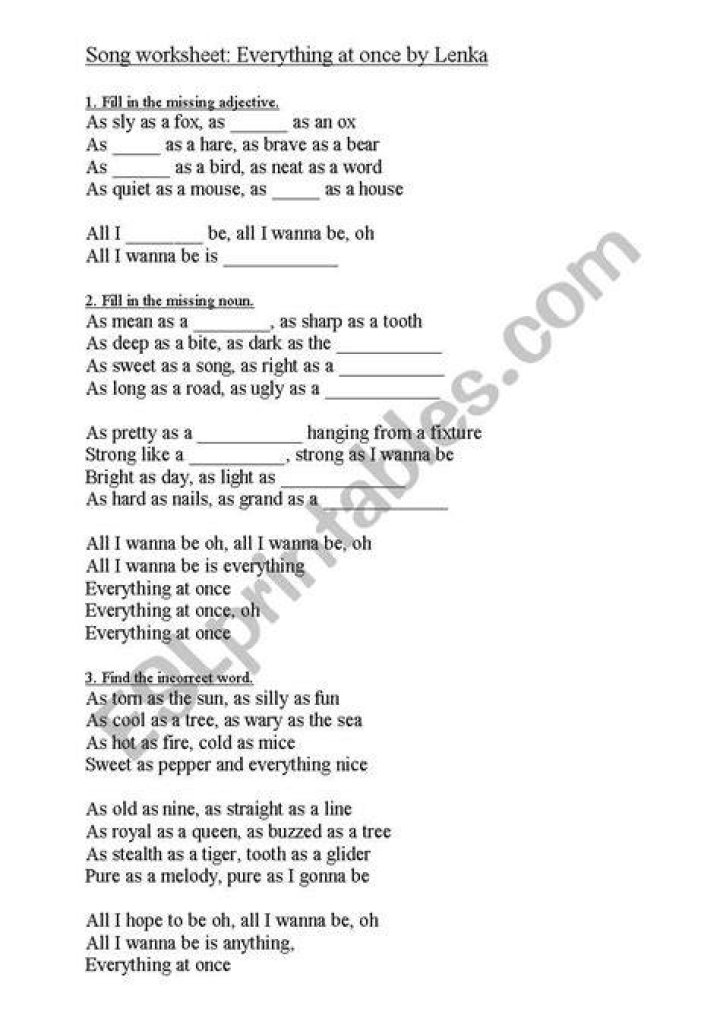 Simile Song 🎵 | Everything At Once - songs with similes and metaphors in them